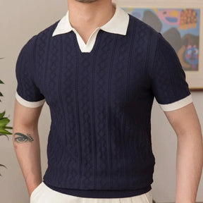 Camisa Polo Tricot Masculina Fiorinni Madrid azul