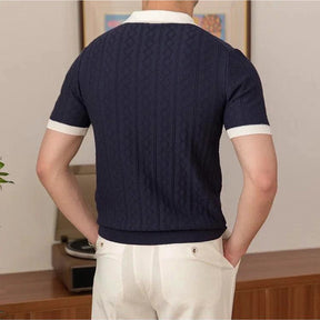 Camisa Polo Tricot Masculina Fiorinni Madrid azul