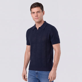 Camisa Polo Tricot Masculina Matera azul marinho