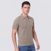 Camisa Polo Tricot Masculina Matera bege