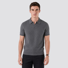 Camisa Polo Tricot Masculina Monza cinza escuro