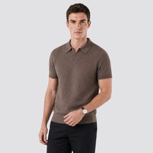 Camisa Polo Tricot Masculina Monza marrom