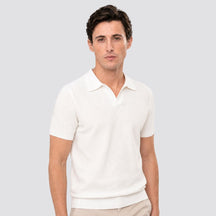 Camisa Polo Tricot Masculina Savoia branco