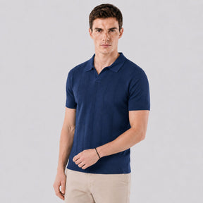 Camisa Polo Tricot Masculina Siena azul escuro