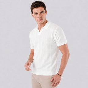 Camisa Polo Tricot Masculina Siena branco
