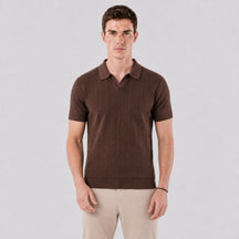 Camisa Polo Tricot Masculina Siena marrom