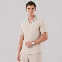 Camisa Resort Masculina Toledo bege