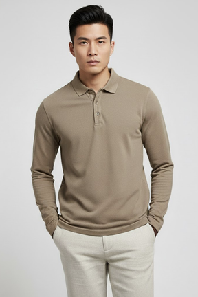 Camisa Social Masculina Fiorinni Mastery cáqui 