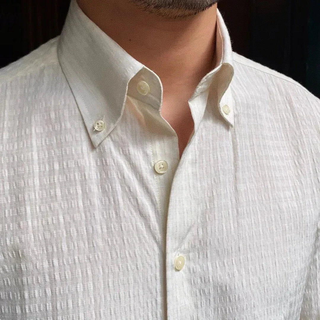 Camisa Social Masculina em Elastano fiorinni Bolzano bege