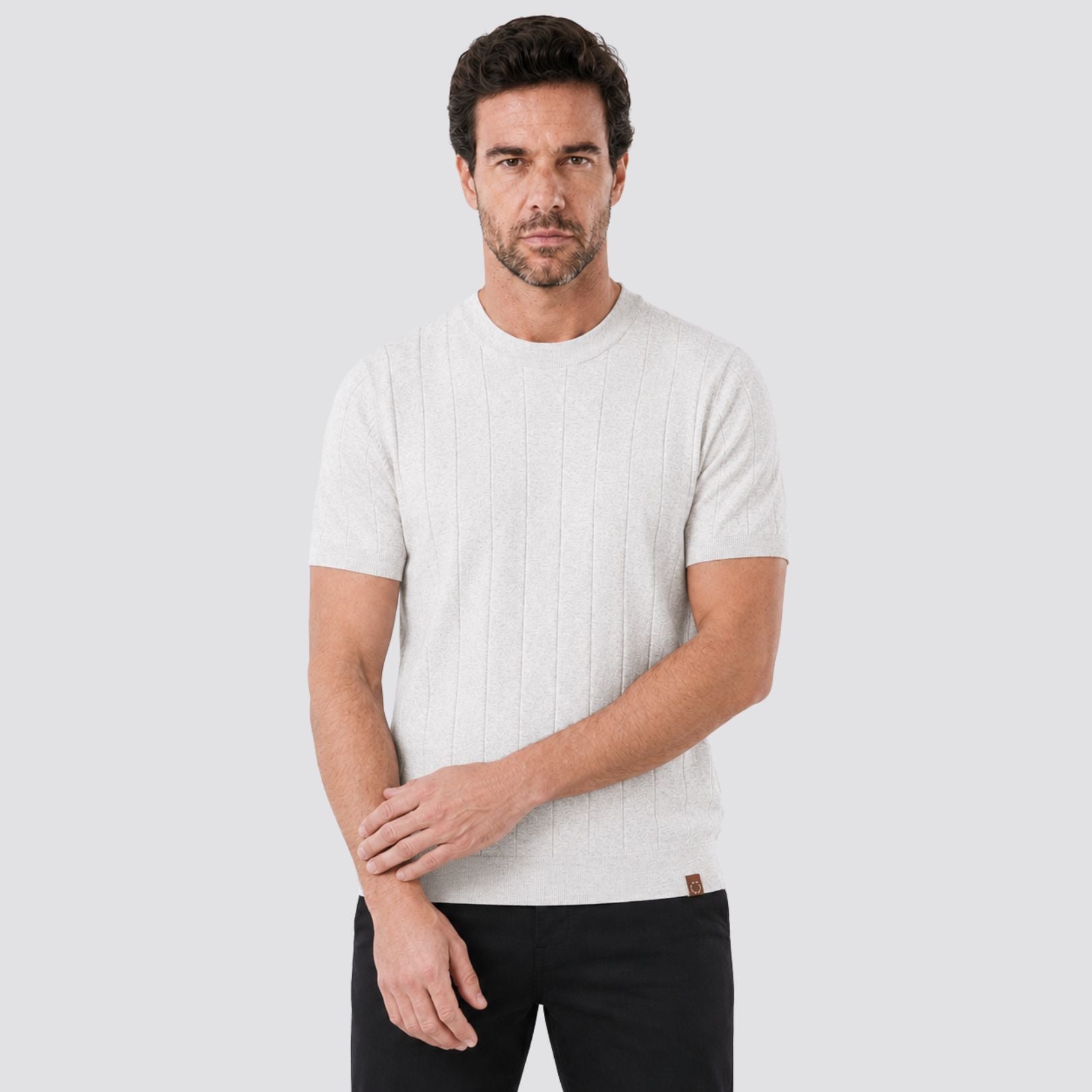 Camisa Tricot Masculina Lugano off white