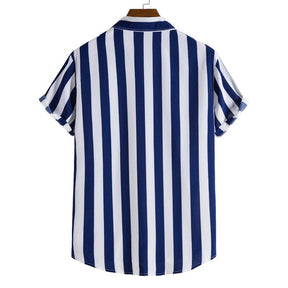 Camisa Manga Curta Fiorinni Atlântica - azul marinho - costas