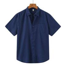 Camisa Masculina Fiorinni de Linho Veneza azul marinho