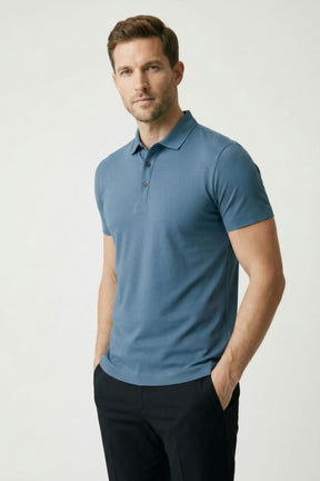 Camisa Polo Masculina em Seda Gelo Fiorinni