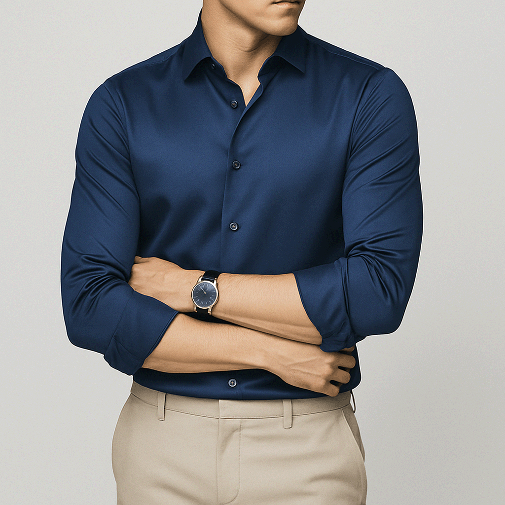 Camisa Social Masculina Fiorinni Spectre azul