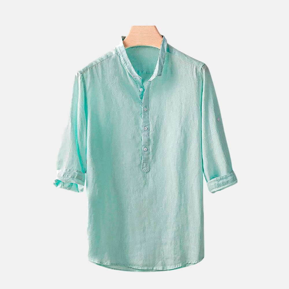 Camisa de Linho Fiorinni Abravanel verde claro