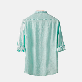 Camisa de Linho Fiorinni Abravanel verde claro 