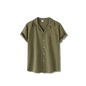 Camisa de Linho Fiorinni Portofino verde musgo