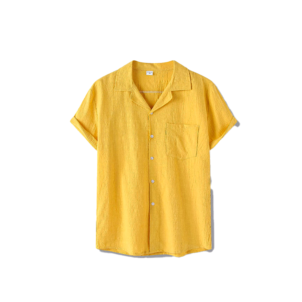 Camisa de Linho Fiorinni Portofino amarelo