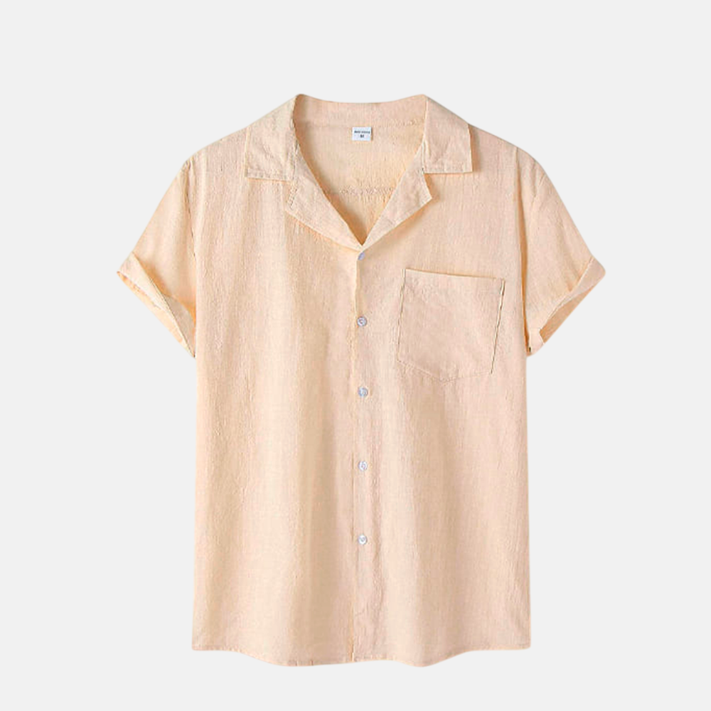 Camisa de Linho Fiorinni Portofino bege