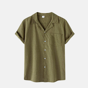 Camisa de Linho Fiorinni Portofino verde musgo 