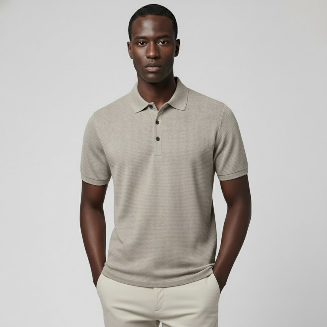 Camisa Polo Masculina Tech bege