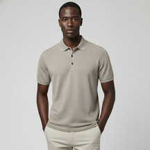 Camisa Polo Masculina Tech bege