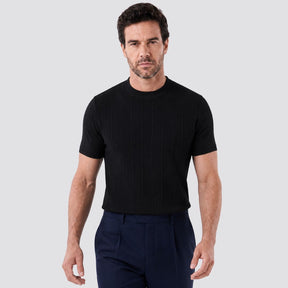 Camiseta Tricot Masculina Bellagio preto