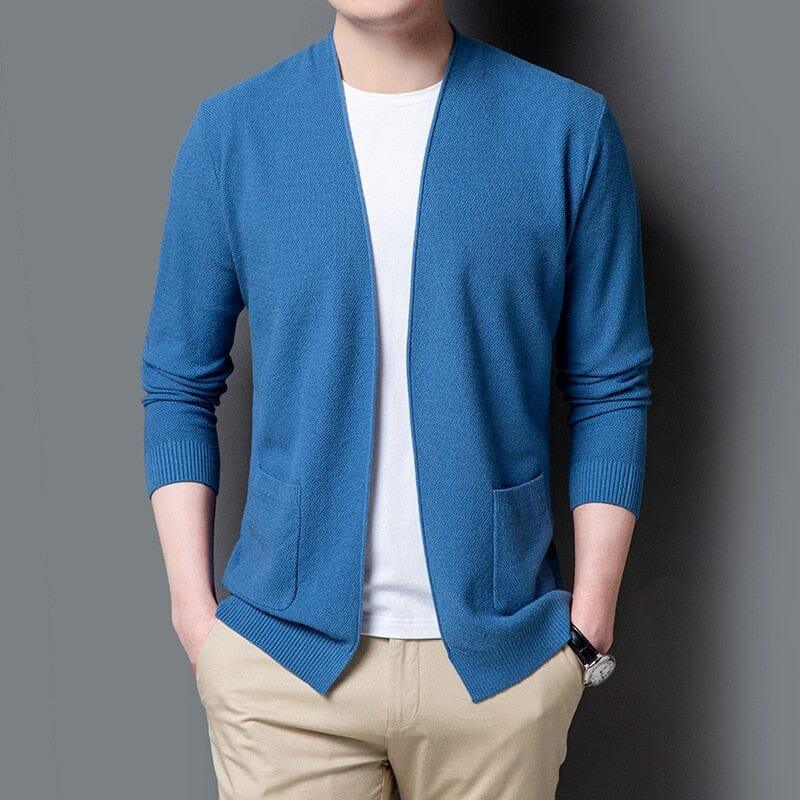 Cardigan Masculino Básico Fiorinni azul