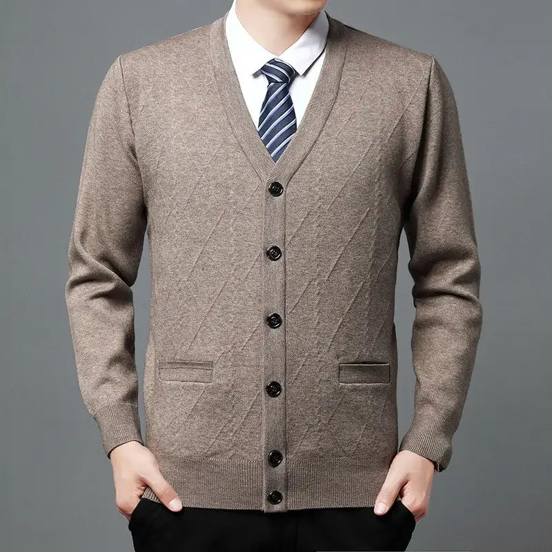 Cardigan Masculino Executivo Fiorinni caqui