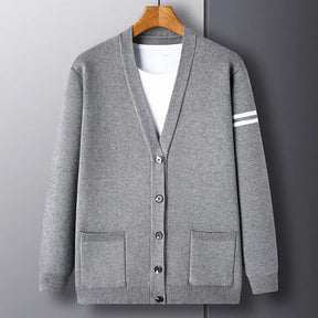 Cardigan Masculino Gola V Fiorinni cinza