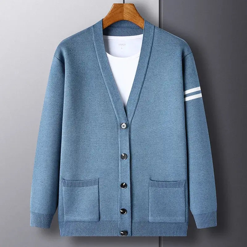 Cardigan Masculino Gola V Fiorinni azul