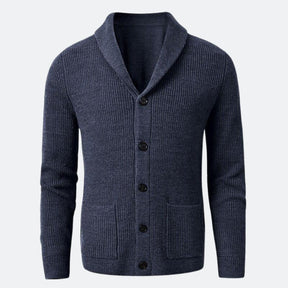 Cardigan Masculino Gola em V Fiorinni azul marinho