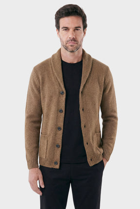 Cardigan Masculino London com Gola Shawl Estruturada