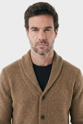 Cardigan Masculino London com Gola Shawl Estruturada close