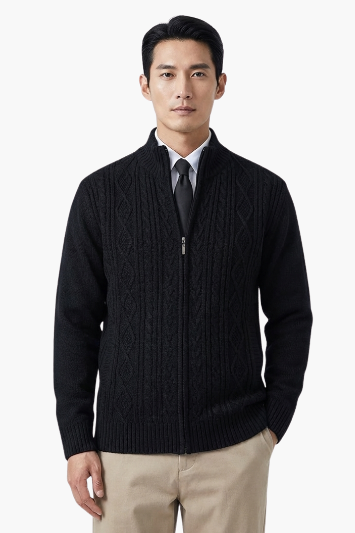 Cardigan Masculino Social de Tricô Leve