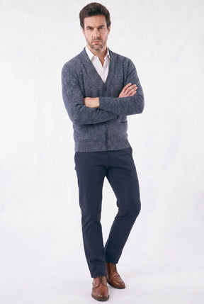 Cardigan Masculino Social Slim com Gola V