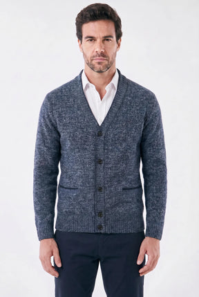 Cardigan Masculino Social Slim com Gola V