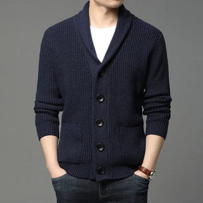 Cardigan Masculino Tricot Fiorinni azul marinho