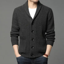 Cardigan Masculino Tricot Fiorinni cinza escuro