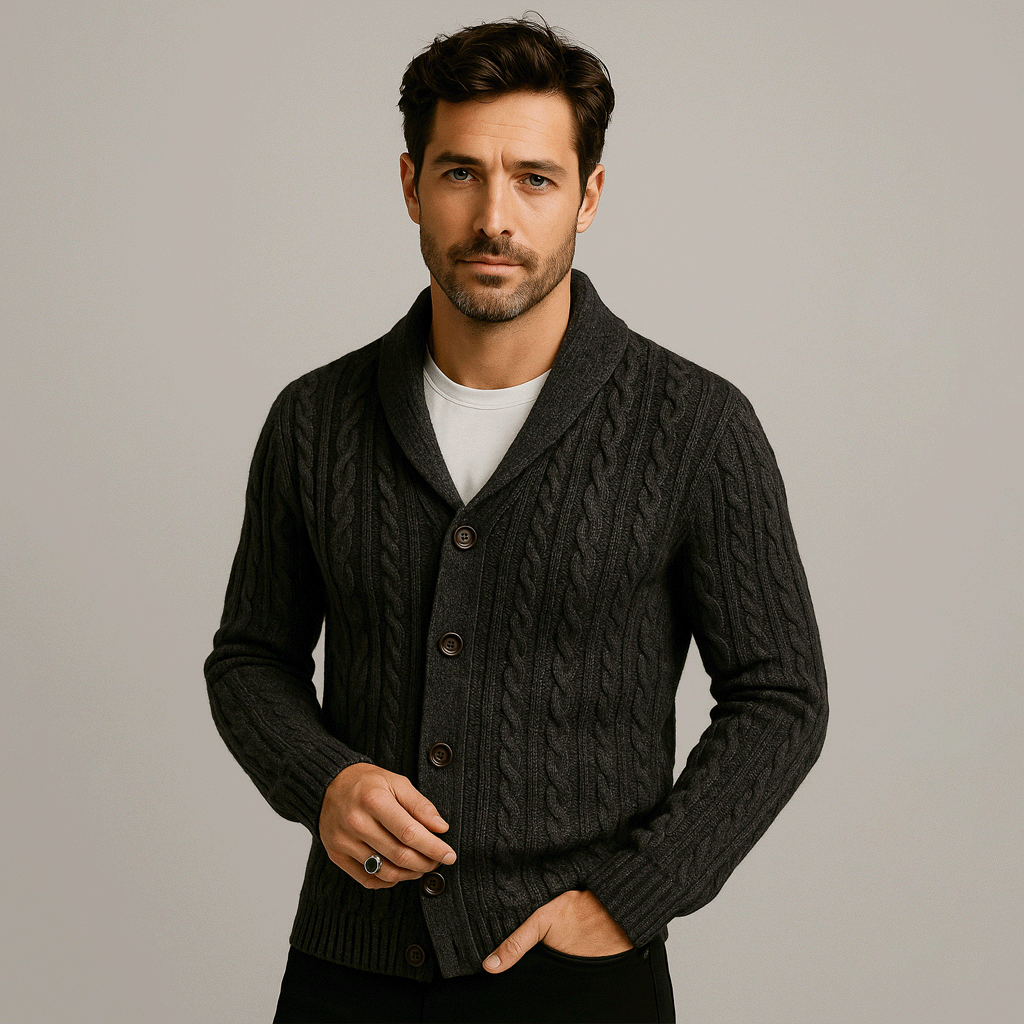 Cardigan Masculino em Algodão Pima Fiorinni