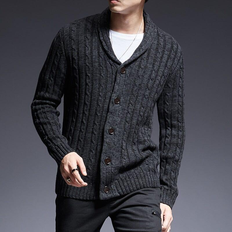 Cardigan Masculino em Algodão Pima Fiorinni cinza