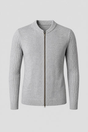 Cardigan Masculino em Lã com Zíper Central