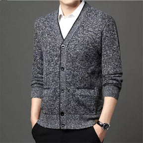 Cardigan Masculino em Poliéster Fiorinni cinza escuro