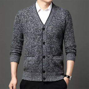 Cardigan Masculino em Poliéster Fiorinni cinza escuro