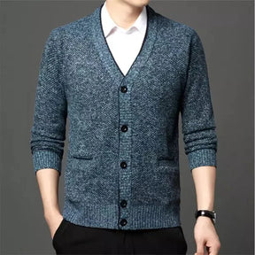 Cardigan Masculino em Poliéster Fiorinni azul