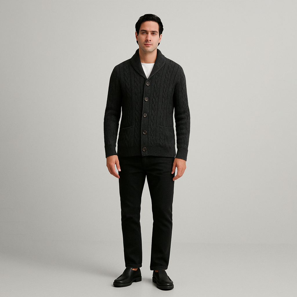 Cardigan Masculino em Algodão Pima Fiorinni