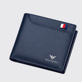 Carteira Masculina em Couro Sage azul