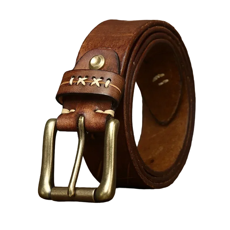 Cinto Masculino de Couro Fiorinni Vintage marrom