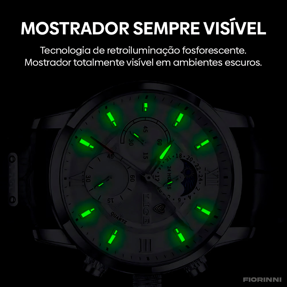 Relógio Masculino com Pulseira de Couro Fiorinni Classy