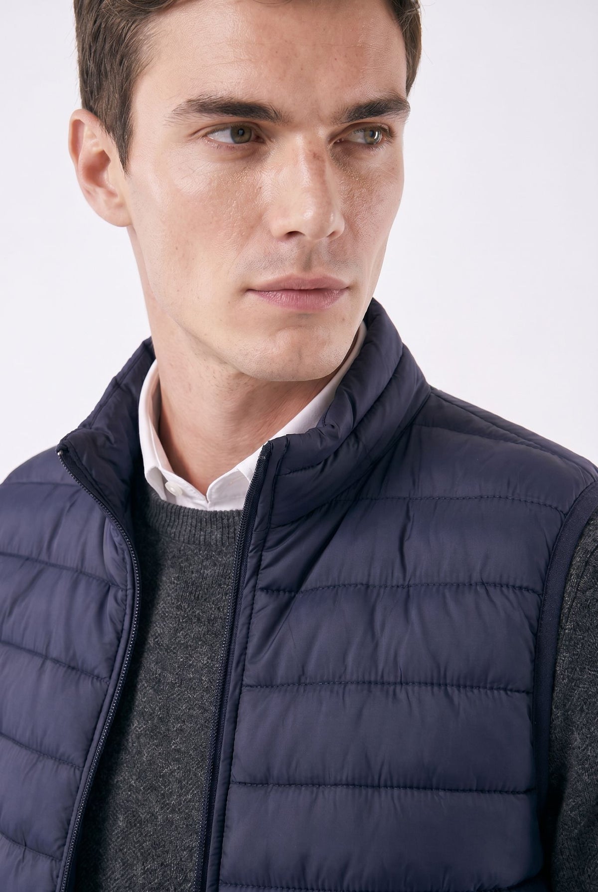 Colete Masculino Puffer Acolchoado com Zíper